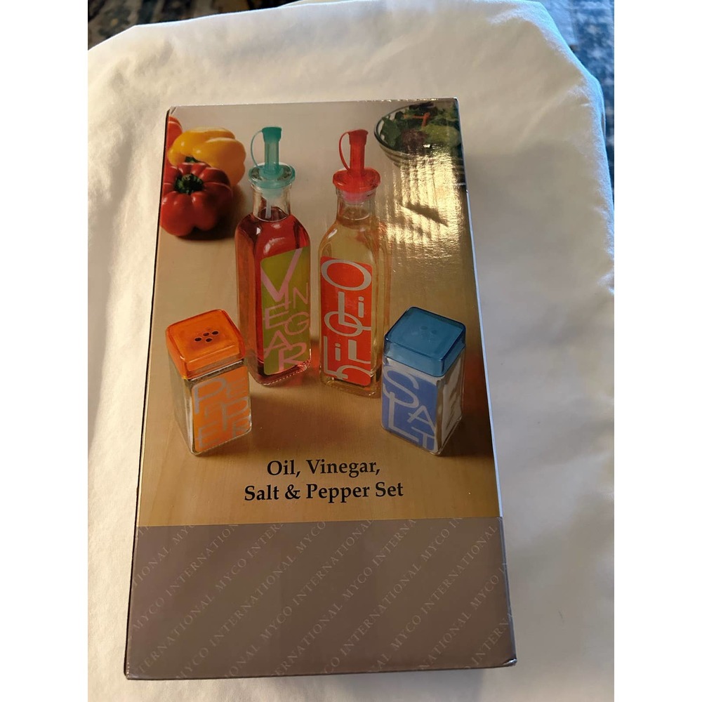 Oil & Vinegar & Salt & Pepper Set Glass MYCO International